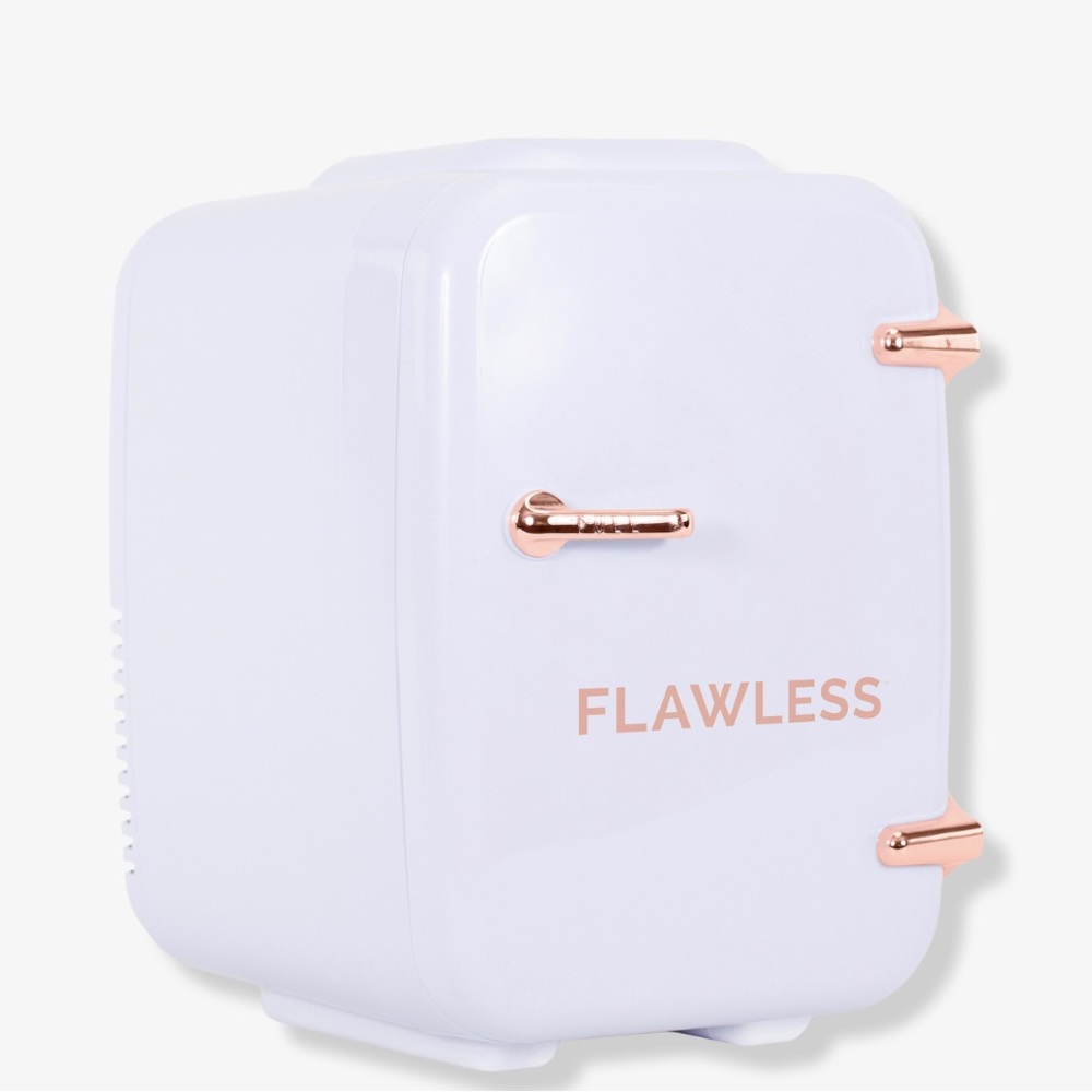 Skincare mini fridge keeps items cold